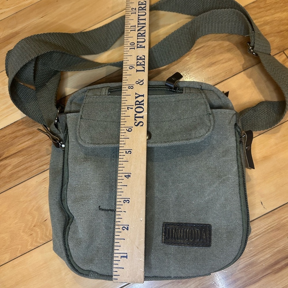 Olive Green Canvas Men’s Crossbody Chest Bag - Picture 12 of 12